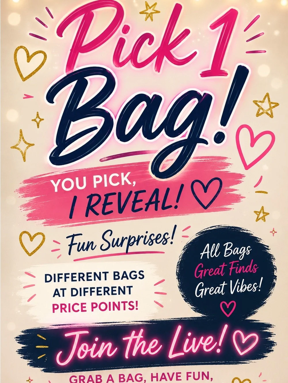 Pick 1 Bag from the Wall - Picture 1 of 1